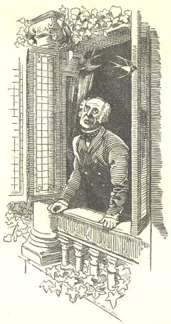 Man looking out of window