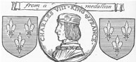 CHARLES VIII KING OF FRANCE from a medallion