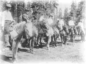 A Trail Party About to Leave Tahoe Tavern