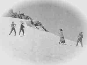 Snowballing in June, July and August, near the Summit of 'The Crags'; Deer Park Springs, Lake Tahoe