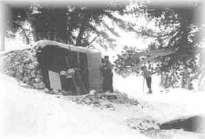 Refuge Hut and Headquarters for Snow Studies on Mt. Rose, 9000 Feet