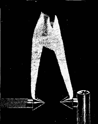 A 20,000 VOLT ALTERNATING ARC (half size).