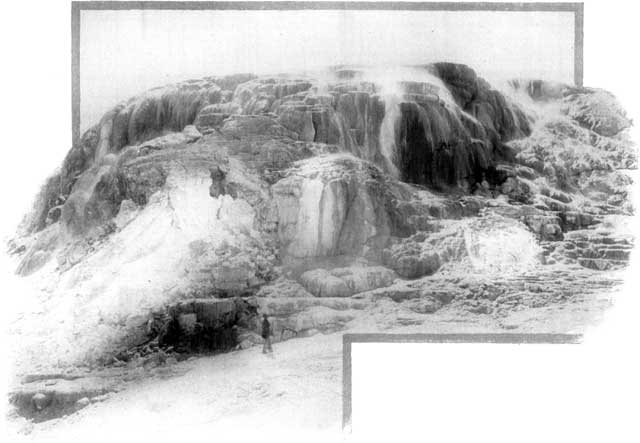 A MOUND OF THE HOT SPRING TERRACES.