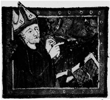 PLATE VII  ABBOT ROGER DE NORTHONE WITH HIS BOOKS  ABBOT GARIN WITH HIS BOOKS