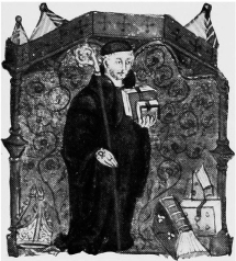 PLATE VII  ABBOT ROGER DE NORTHONE WITH HIS BOOKS  ABBOT GARIN WITH HIS BOOKS