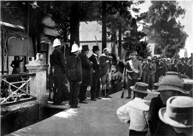 PRESIDENT KRUGER ADDRESSING AMERICAN VOLUNTEERS