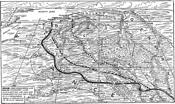 Map of the Furthest German Advance