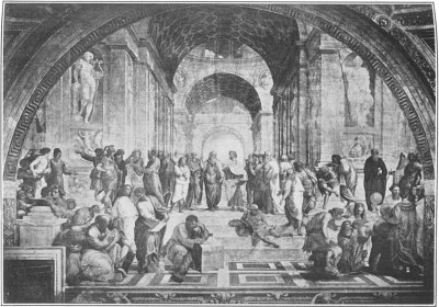 Plate 14.—Raphael. "The School of Athens." In the Vatican.