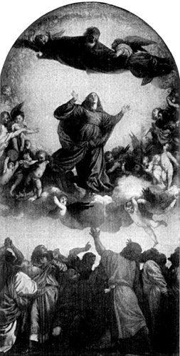 THE ASSUMPTION OF THE VIRGIN FROM THE PAINTING BY TITIAN In the Accademia