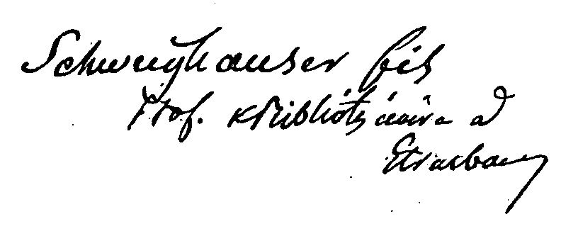 Autograph: Schweighæuser
