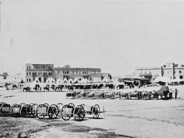 Aleppo. Squadron camp in the town.