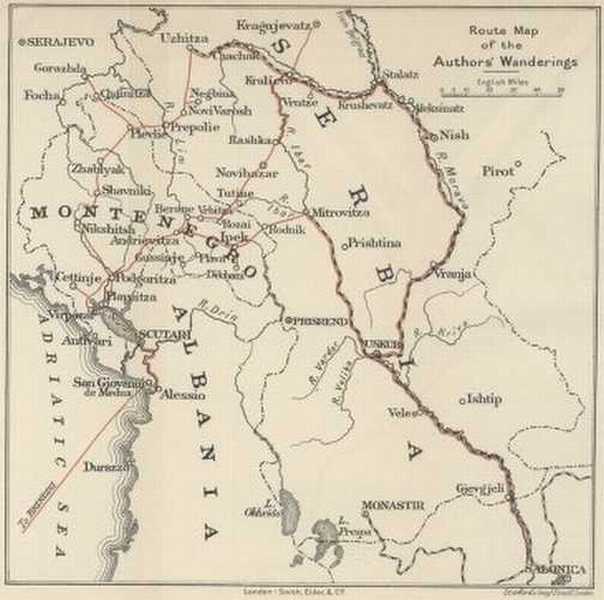 Route Map of the Authors' Wanderings