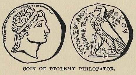 188.jpg Coin of Ptolemy Philopater 