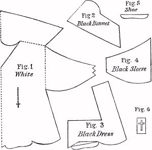 DIAGRAMS FOR MAKING THE LITTLE NUN.