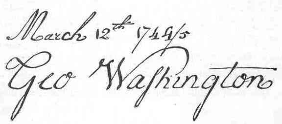 Washington's Signature