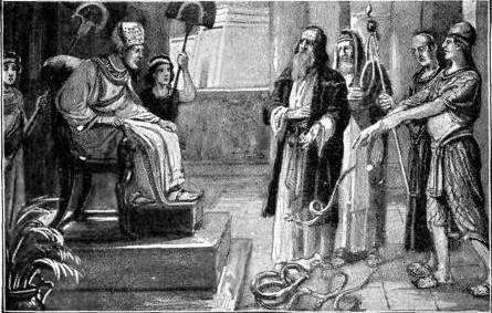 PHARAOH'S SORCERERS COUNTERFEITING THE WORK OF GOD  "Now the magicians of Egypt, they also did in like manner with their enchantments." Ex. 7:11.