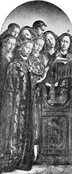 FIG. 74.—VAN EYCKS. ST. BAVON ALTAR-PIECE (WING). BERLIN.