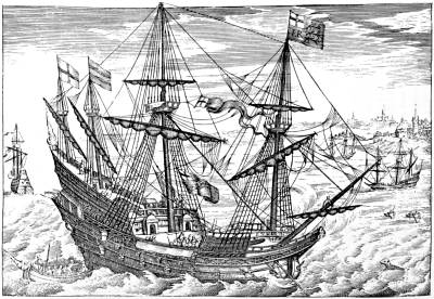 AN ELIZABETHAN GALLEON