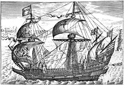 AN ELIZABETHAN GALLEON