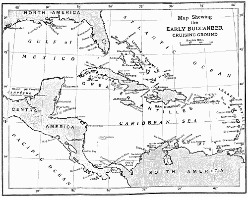 Map Shewing the EARLY BUCCANEER CRUISING GROUND