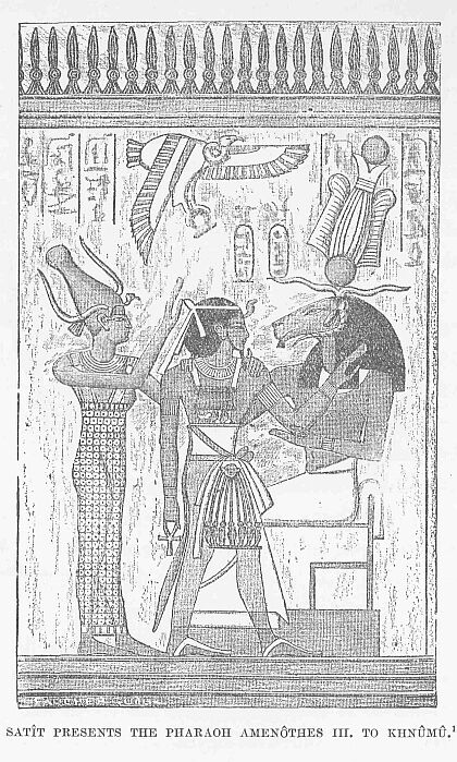 350.jpg SatÎt Presents the Pharaoh AmenÔthes Iii. To KhnÔmÛ.1 