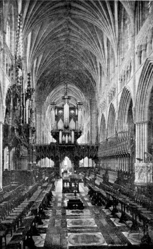 THE CHOIR, LOOKING WEST. The Photochrom. Co. Photo.