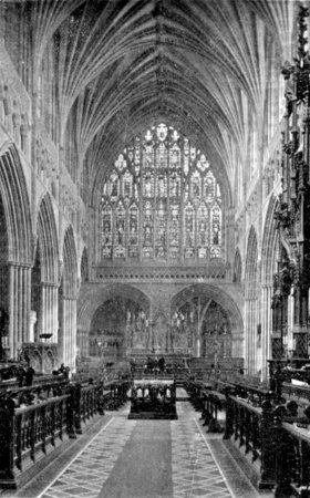 THE CHOIR, LOOKING EAST. The Photochrom. Co. Photo.