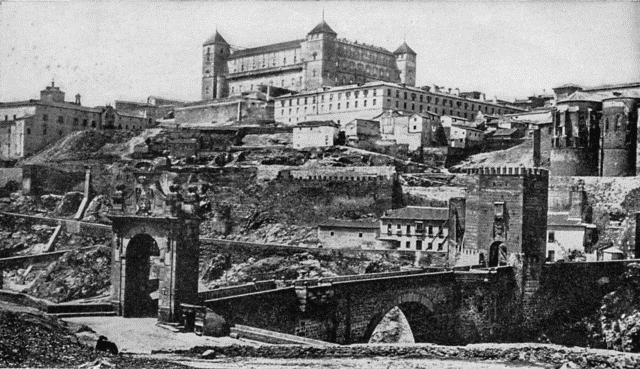 Illustration: TOLEDO, WITH THE ALCAZAR.