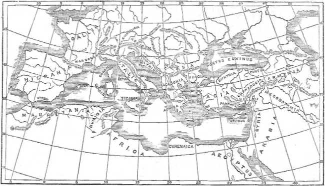 Map of the Provinces of the Roman Empire.