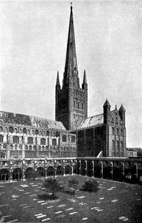 The Cathedral from the South-West Angle of Cloisters.