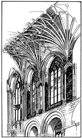 Detail of the Presbytery Clerestory and Vaulting.