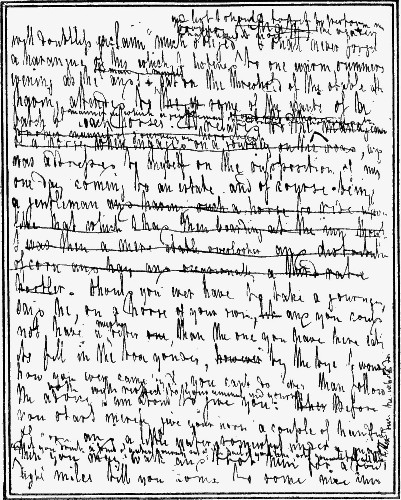 FACSIMILE OF A PAGE OF THE MANUSCRIPT OF THE ROMANY RYE  From the Borrow Papers in the possession of the Author of 'George Borrow and his Circle'