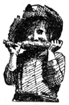 Boy eating corn