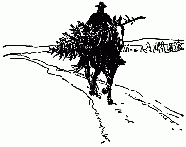 Illustration: Jake bringing home a Christmas tree