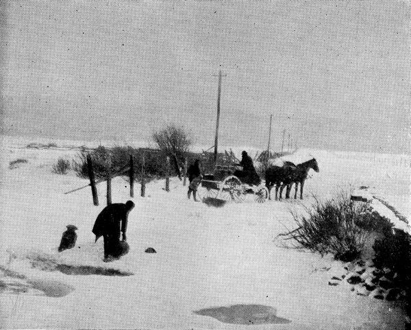 Winter Work on Inland Streams, Planting Trout Fry in Ice-Covered Rivers.