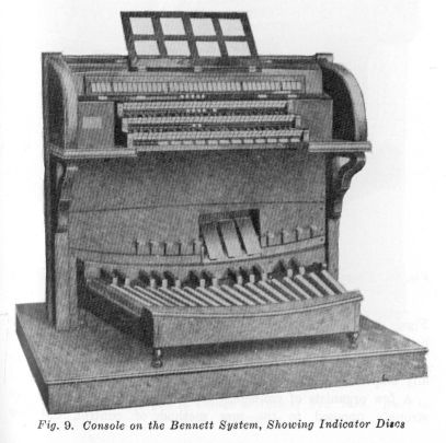 Fig. 9.  Console on the Bennett System, Showing Indicator Discs