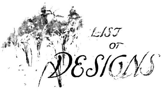 LIST OF DESIGNS
