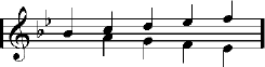 partial scale in B flat