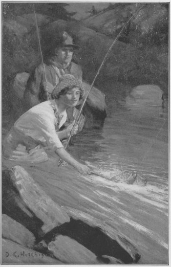 "HE'S HOOKED PRETTY FAST. TAKE YOUR TIME ABOUT GETTING HIM INTO YOUR NET. THESE BIG FELLOWS ARE LIKELY TO SQUIRM AWAY." P. 33