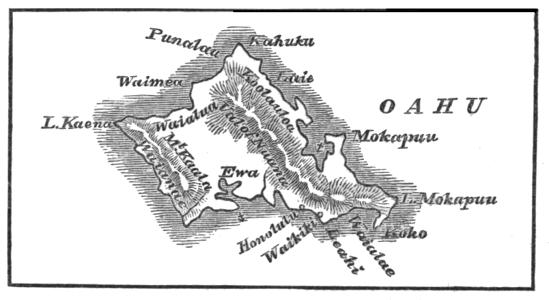 (Map of Oahu, Sandwich Islands)