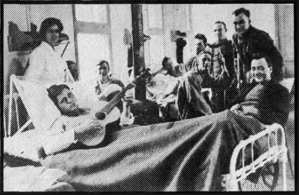 Ward in an A.E.F. Hospital, Showing Some of the First to Pay a Visit to "Blighty."