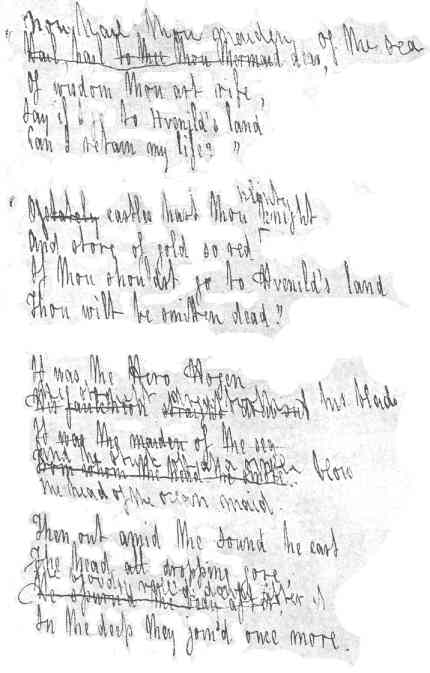 Manuscript of Grimhild’s Vengeance: Song the First—1854