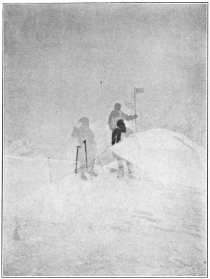 Robert Tatum raising the Stars and Stripes on the highest point in North America.