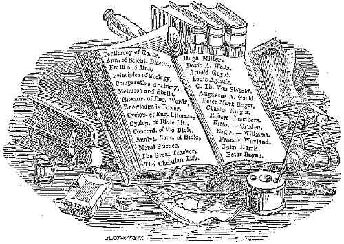 List of titles written in a book.