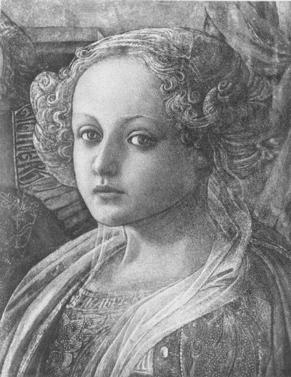 Face of Young Girl in the Coronation of the Virgin By Fra Filippo Lippi Permission of Alinari