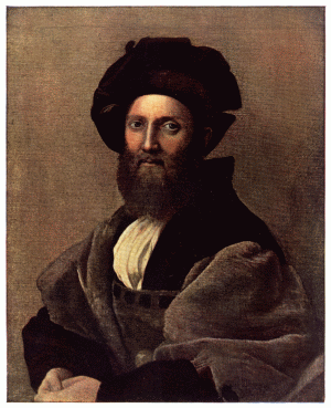 PLATE IX.—RAPHAEL  PORTRAIT OF BALDASSARE CASTIGLIONE  Louvre, Paris