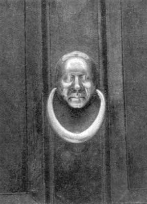 THE KNOCKER THAT SUGGESTED SCROOGE IN DICKENS' "CHRISTMAS CAROL."