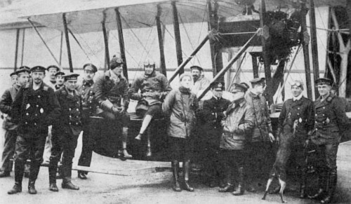 German Marine Aviators on a Field Near the North Sea