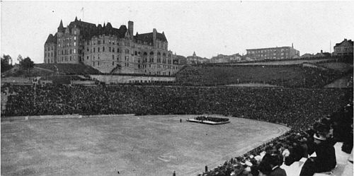 TACOMA'S STADIUM. DURING ROOSEVELT'S VISIT. SEATS 38,000.