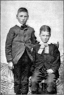WALTER MARSH AND GEORGE HOOK, SAVED BY A. E. DEACON.  From a Photo. by Castle, Whitstable.